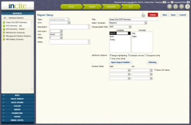 <em>Figure 1 -&nbsp;Report Setup page for Detailed Summary Report</em>