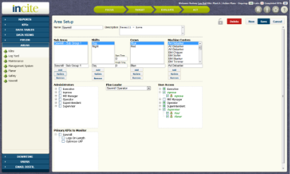 <em>Figure 1 - Area Setup Screen</em>